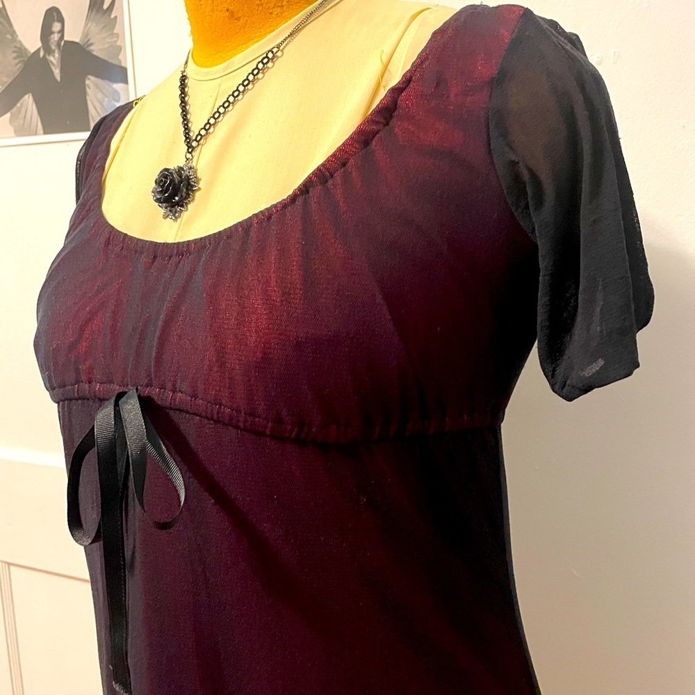 Vintage 90s babydoll dress, mesh layered vampire, sexy, vtg